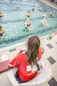 Lifeguard at the pool at the Monon Community Center (MCC)