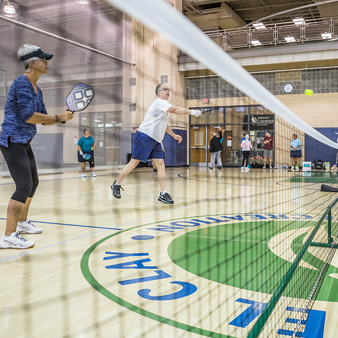 pickle ball match at the MCC in Carmel, Indiana