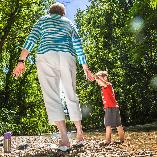 grandmother and grandchild at Flowing Well Park