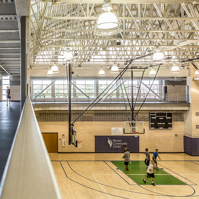 Gym and Track at the Monon Community Center in Carmel