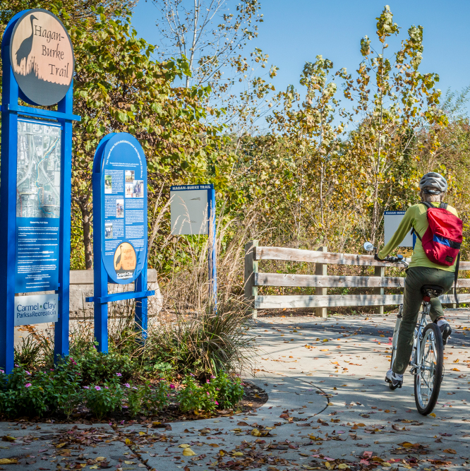 bicycling at Hagan Burke Trail