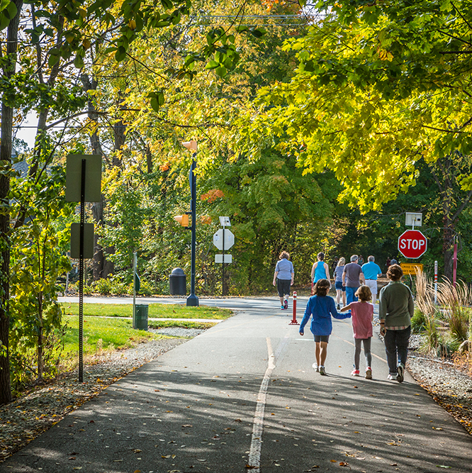 people walking on the Monon Greenway