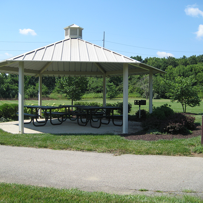 shelter at Lenape Trace park