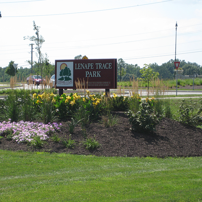 sign at Lenape Trace park