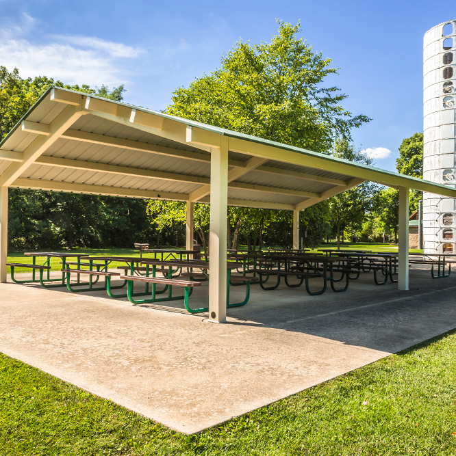 shelter at River Heritage Park