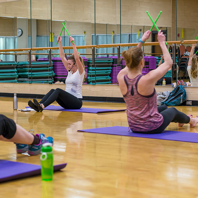 Pound class at the Monon Community Center in Carmel