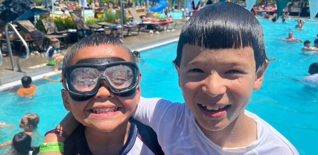 Kids having fun at the Waterpark.
