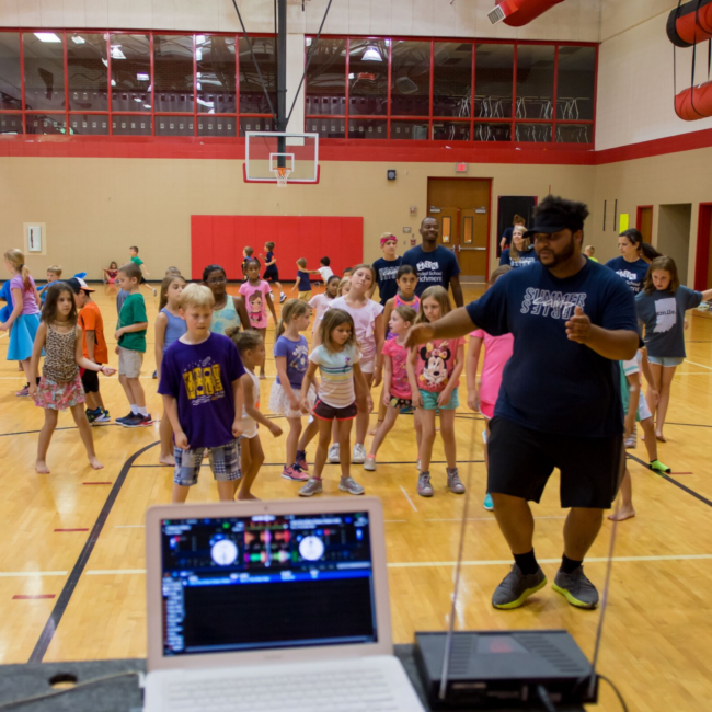 Kids playing at a Play On summer camp