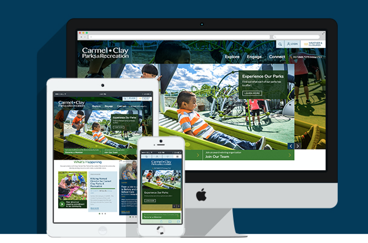 New website homepage on desktop, mobile and tablet.