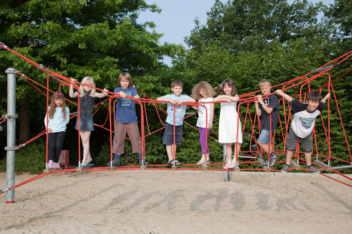 Kids on the playground at Lawrence W Inlow Park