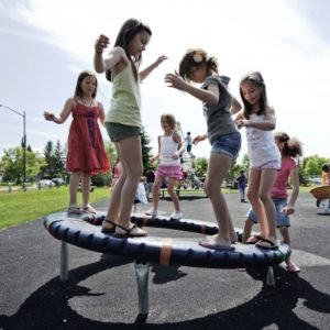 Kids playing at the park