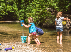 Kids playing at Flowing Well Park