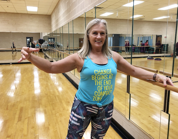 Tammy Roberts instructing a group fitness class at the Monon Community Center