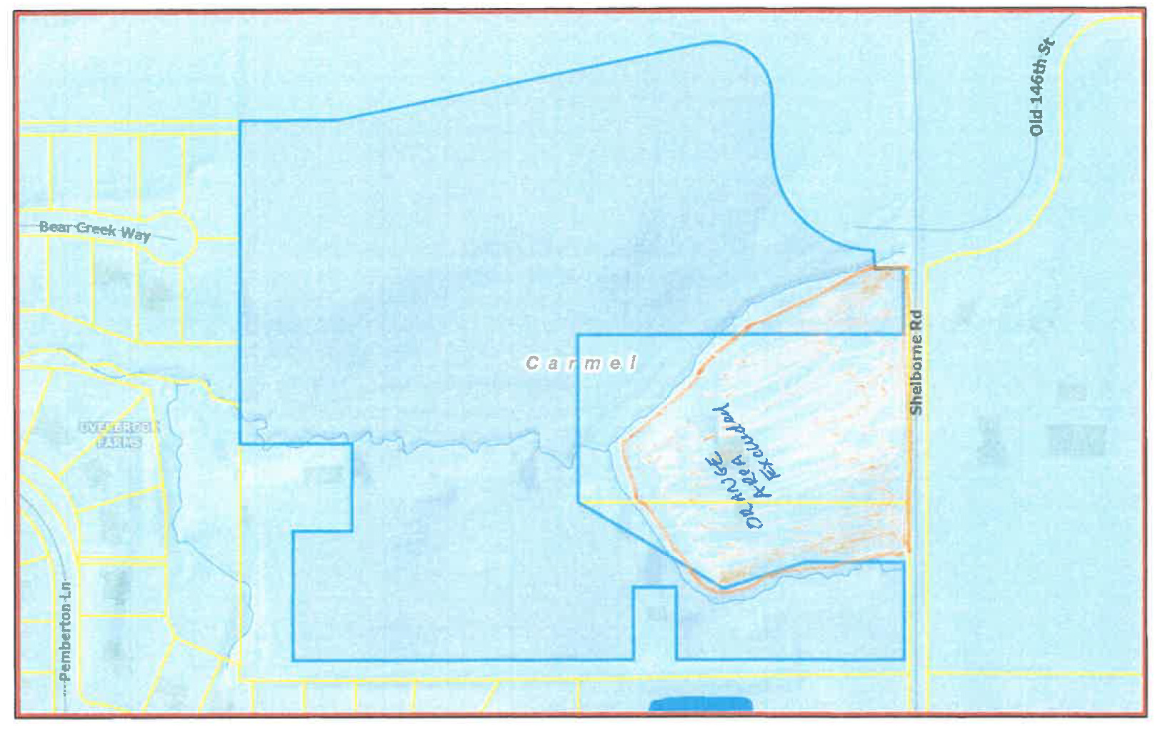 Aerial photo of NW Carmel Property