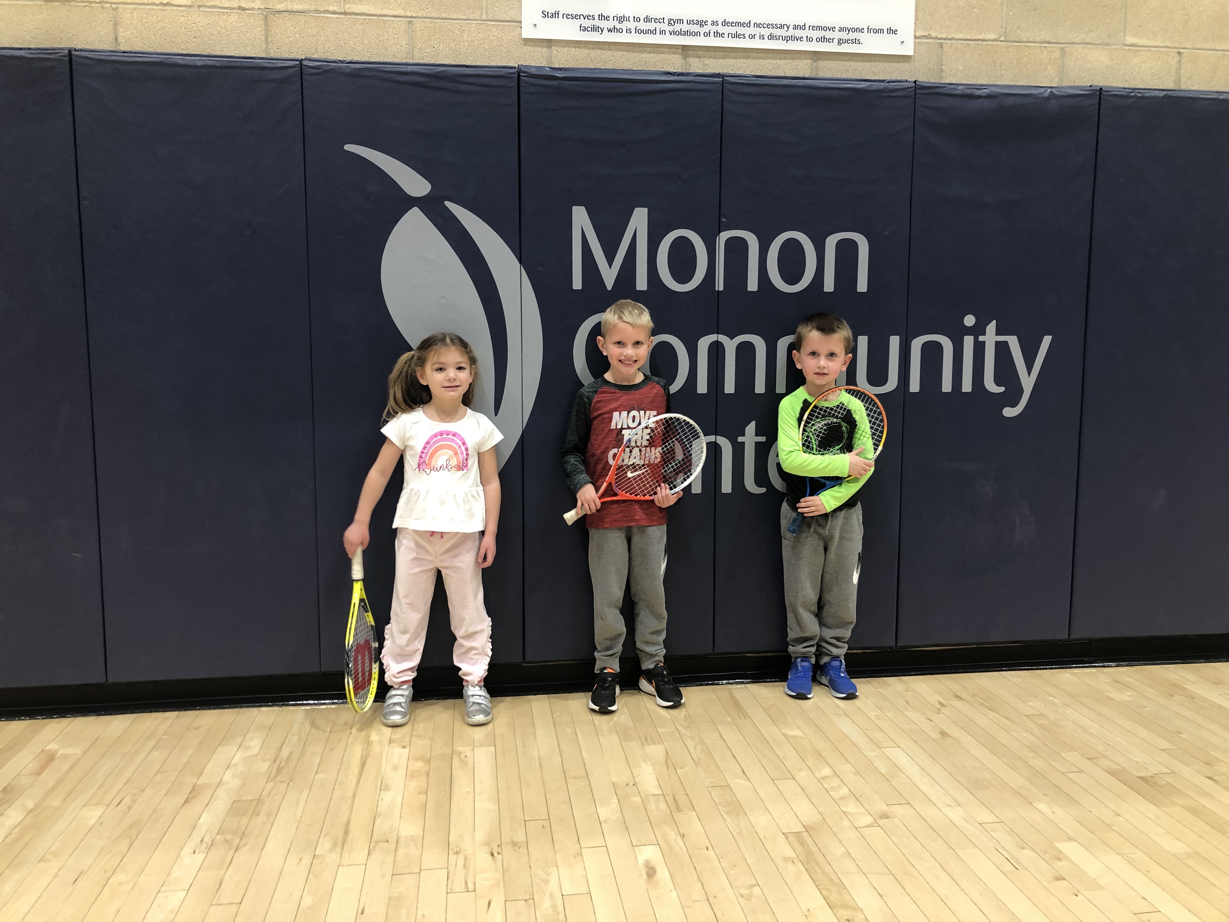 Kids in tennis program in Carmel, Indiana