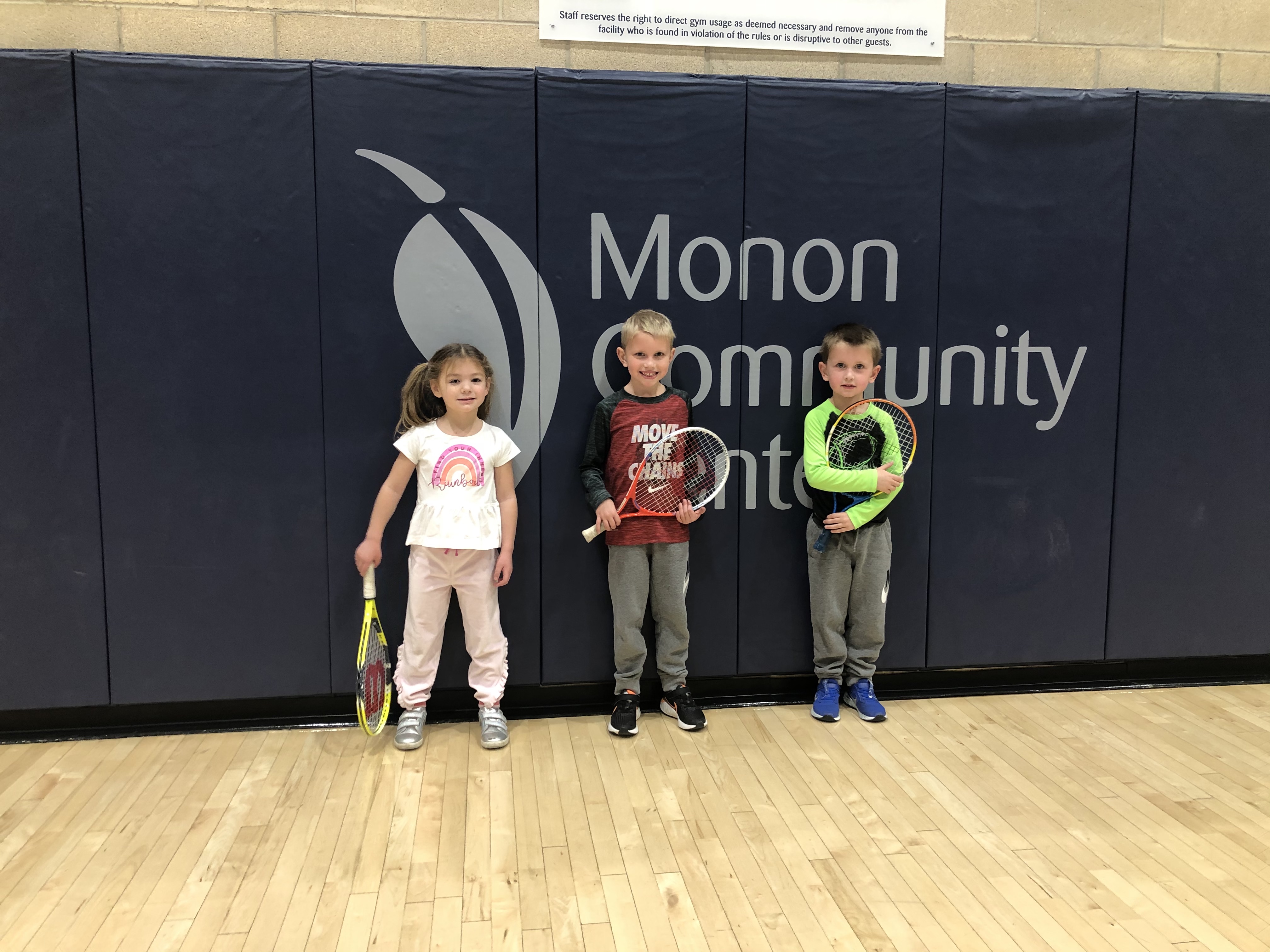 Kids in tennis program in Carmel, Indiana