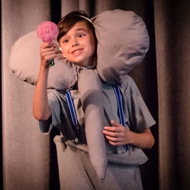 Boy in a horton hears a who elephant costume