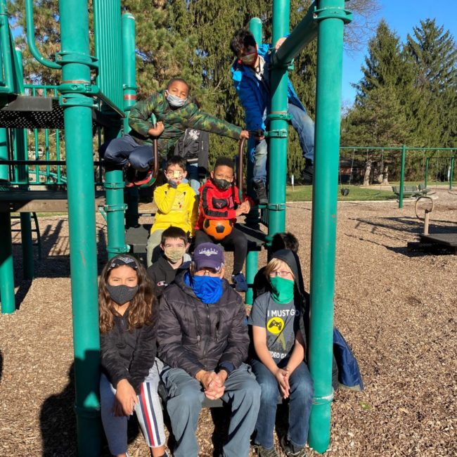 Mr. Witting on the playground