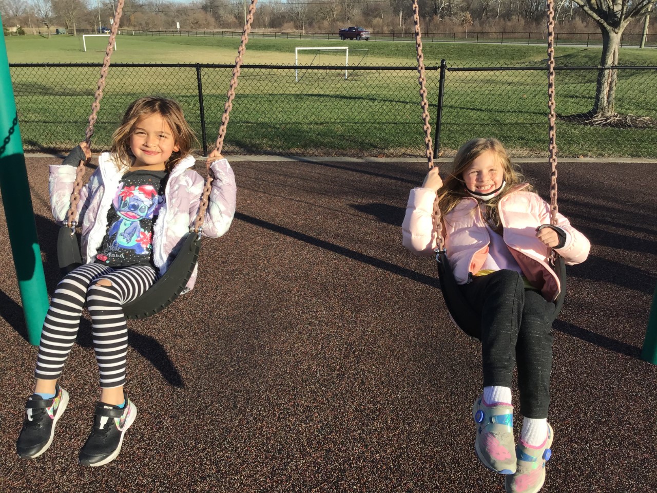 Kids on the swings