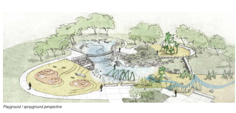 West Park Playground and Splash Pad Concept Sketch