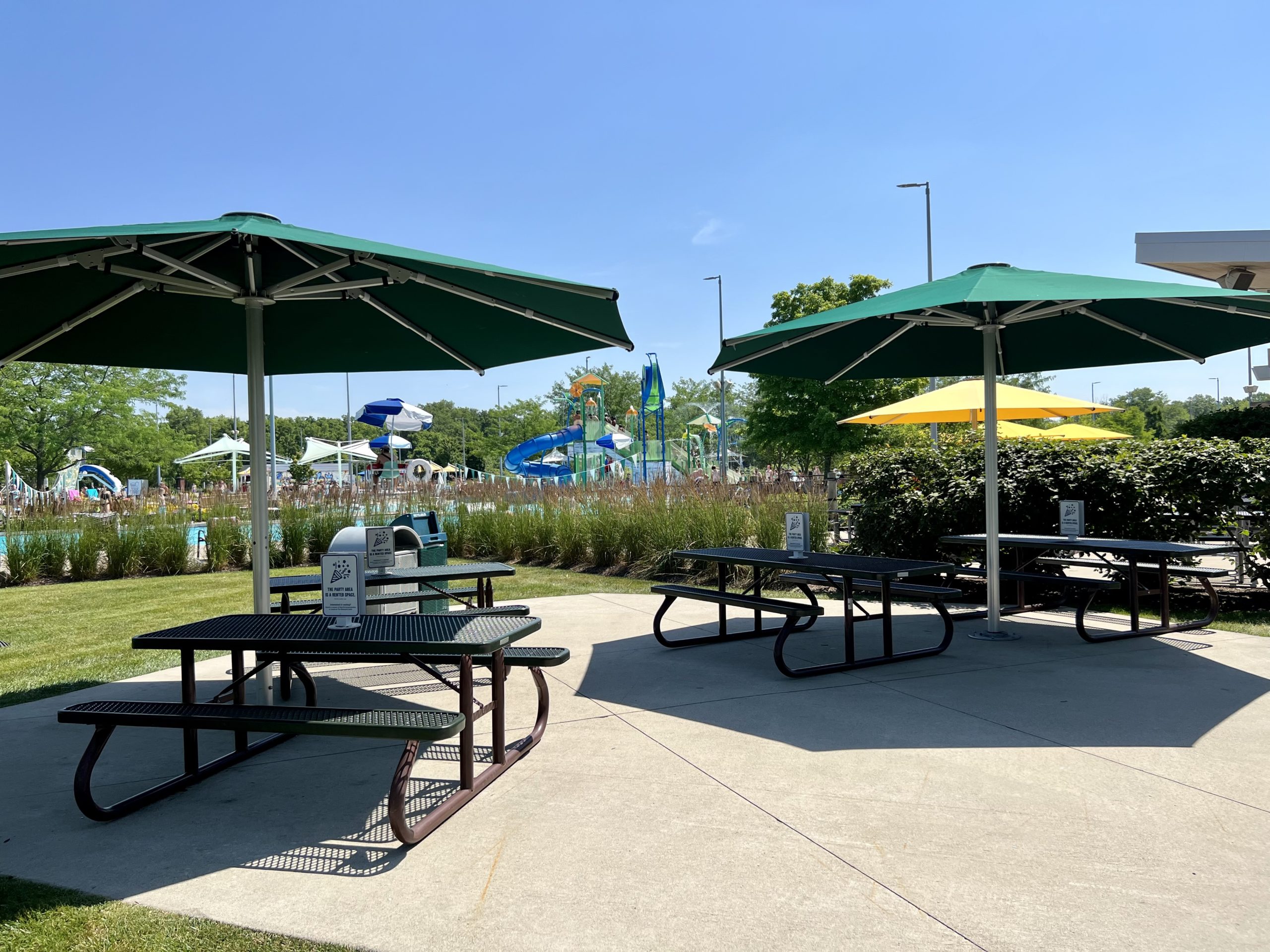 Party Patio wide view at the Waterpark