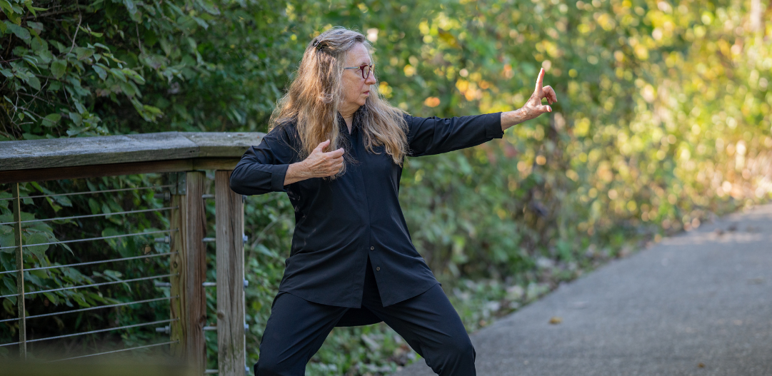 Tai Chi Instructor Ingrid practing various movements.