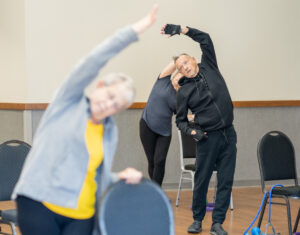 MCC Member Gary works out with Silver Sneakers classmates.