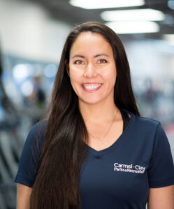 MCC group fitness instructor Kat D., photo taken in the fitness center.