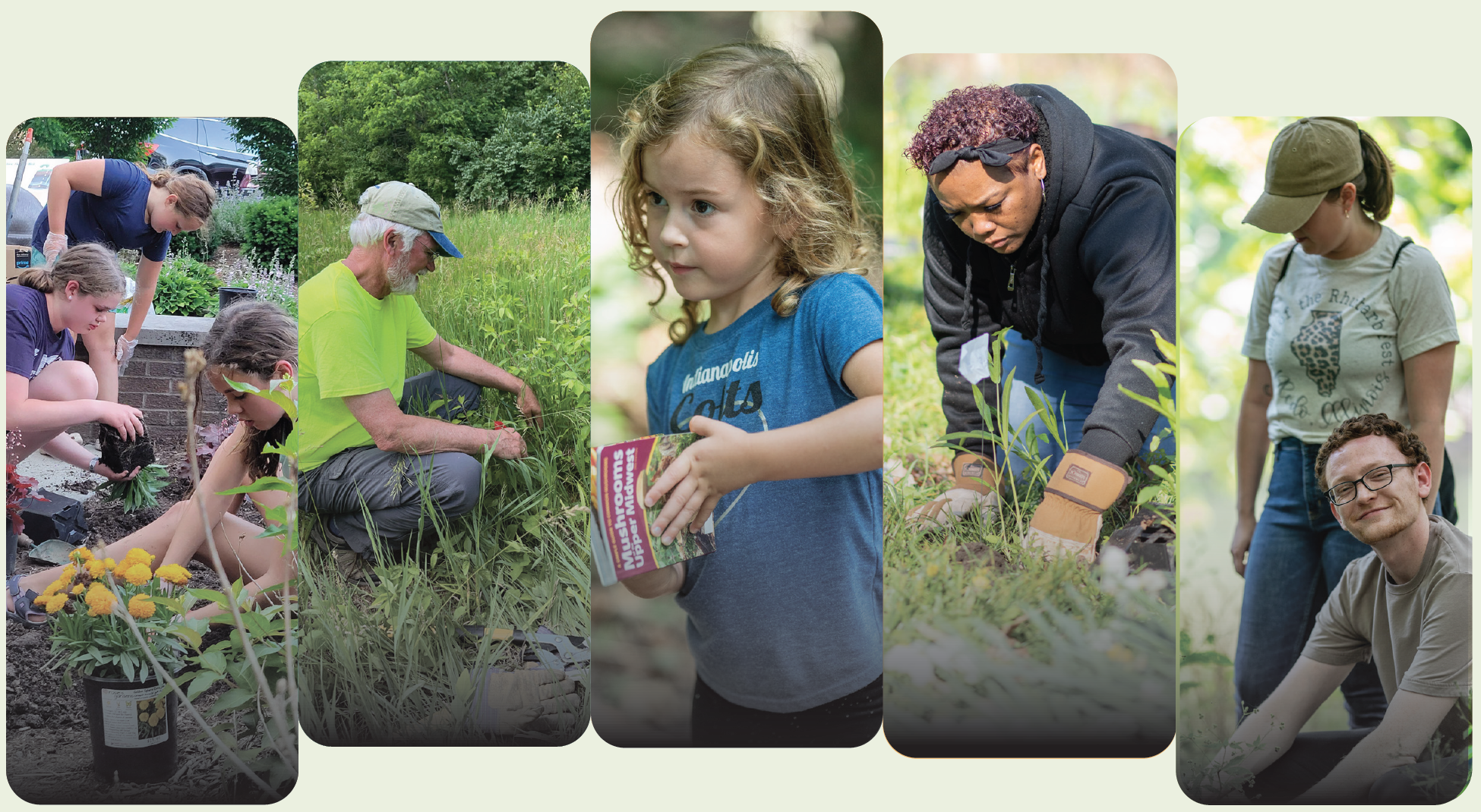 Collage of volunteer photos