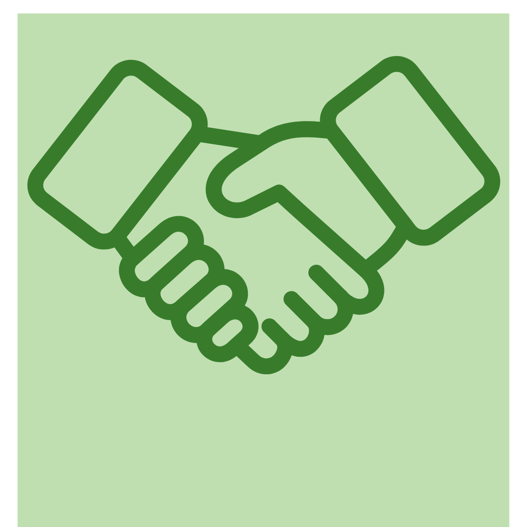 Sponsor icon. Shaking hands.