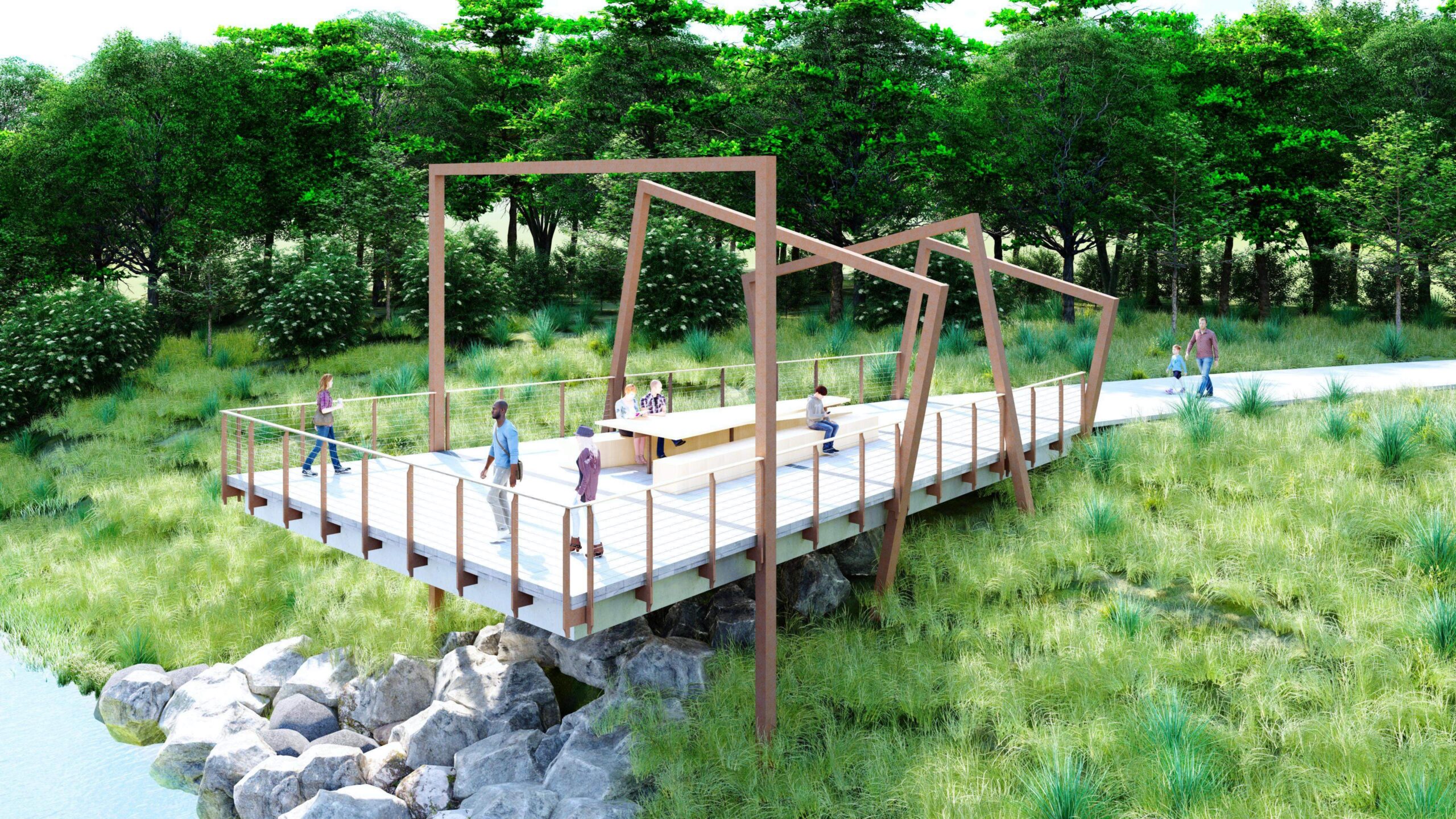 Rendering of White River Greenway Overlook