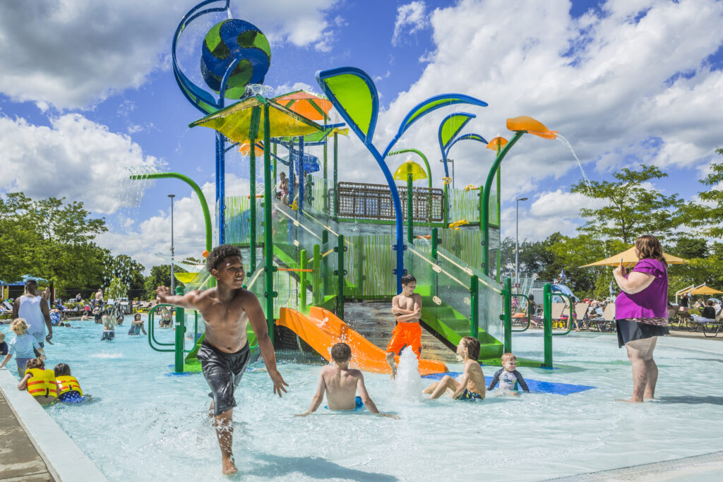 The activity pool at the waterpark